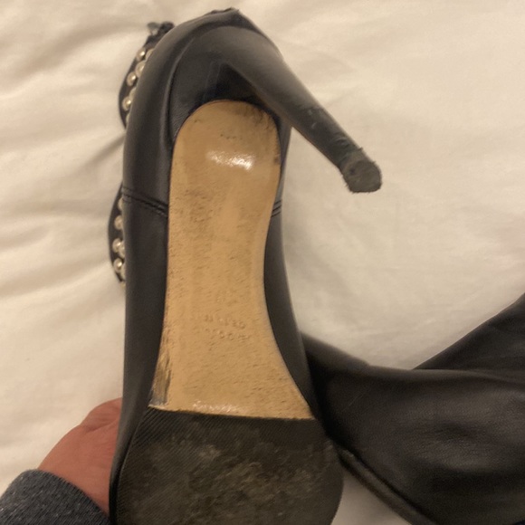 Leather booties with silver studs size 37 - Picture 4 of 4